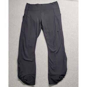 Fabletics PureLuxe 7/8 Black Leggings Women's Size Medium Tie Hole Ankle Skinny